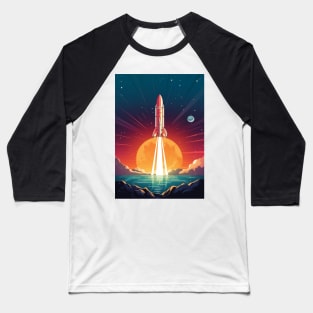 Space Rocket Baseball T-Shirt